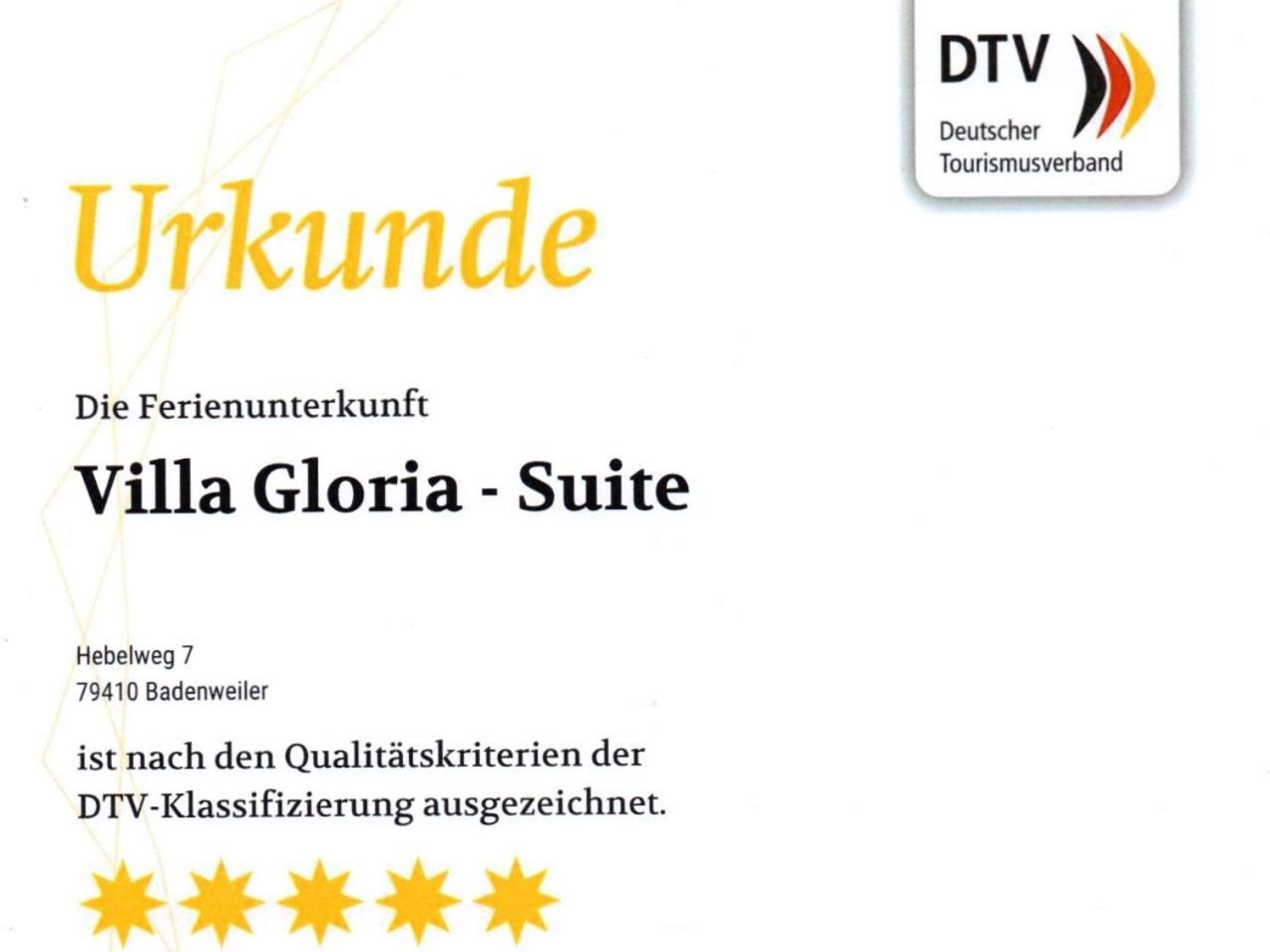 Villa Gloria - Fewo Suite Badenweiler Eksteriør bilde